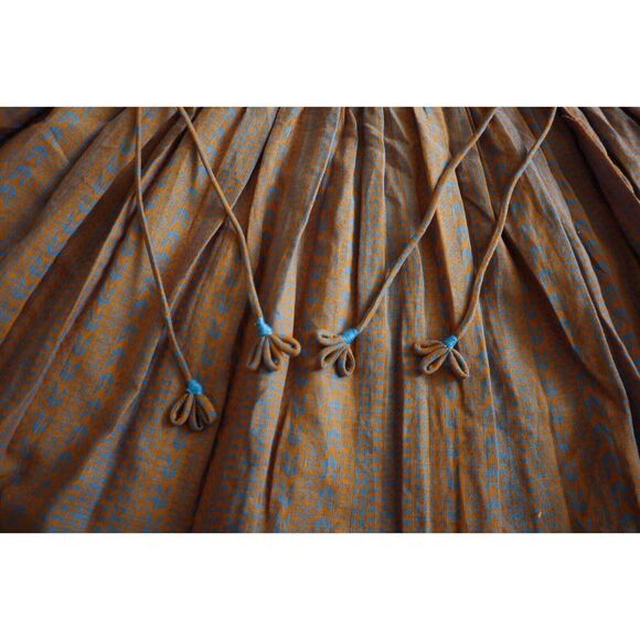 Joie Women's Sz XS Light Brown/Blue Nashua Eyelet Maxi Fit & Flare Dress - Picture 9 of 14